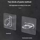 Transparent self-adhesive round hooks for vertical and horizontal mounting