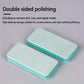 Double-sided polishing blocks, light gray pads with teal edges (2 shown)