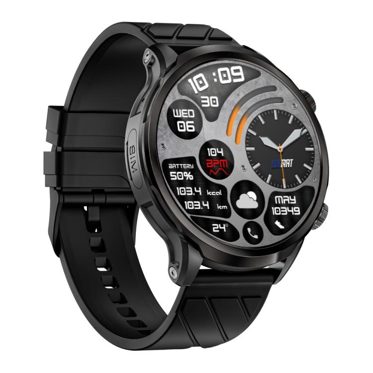 LOKMAT APPLLP 8 Pro smartwatch with black band and gray multi-function digital dial