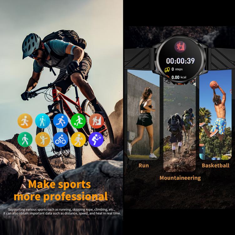 LOKMAT APPLLP 8 Pro smartwatch with sports tracking display and activity examples