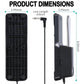 Black sustain pedal dimensions showing foot pedal shape and side profile