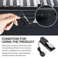 Hand plugging 6.35mm input connector into black sustain pedal