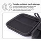 Kalimba bag with tensile mesh storage panel inside, open case with zip edge