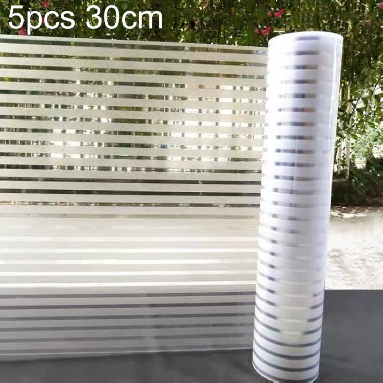 Small-striped frosted privacy glass sticker roll, 30cm x 1m