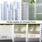Rolls of frosted striped privacy glass sticker film in different widths and styles