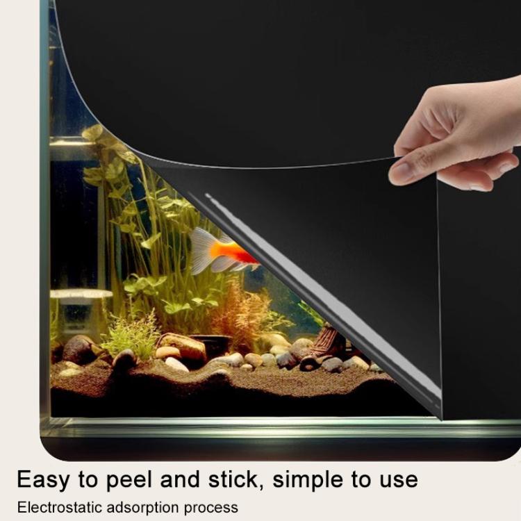 Frosted black aquarium glass film sticker, hand smoothing film on tank glass