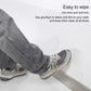 Transparent electrostatic wall protective film on a baseboard area, easy-wipe surface