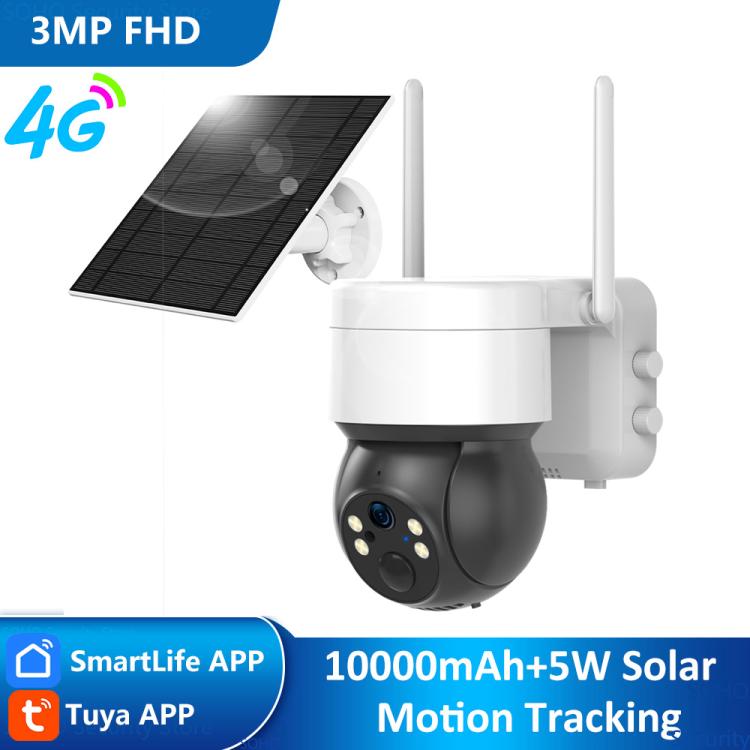 RH-BC10T 4G 3MP Solar-Powered Low-Power Outdoor PTZ Security Camera, RH-BC10T