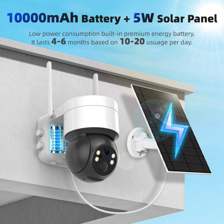 RH-BC10T 4G 3MP Solar-Powered Low-Power Outdoor PTZ Security Camera, RH-BC10T