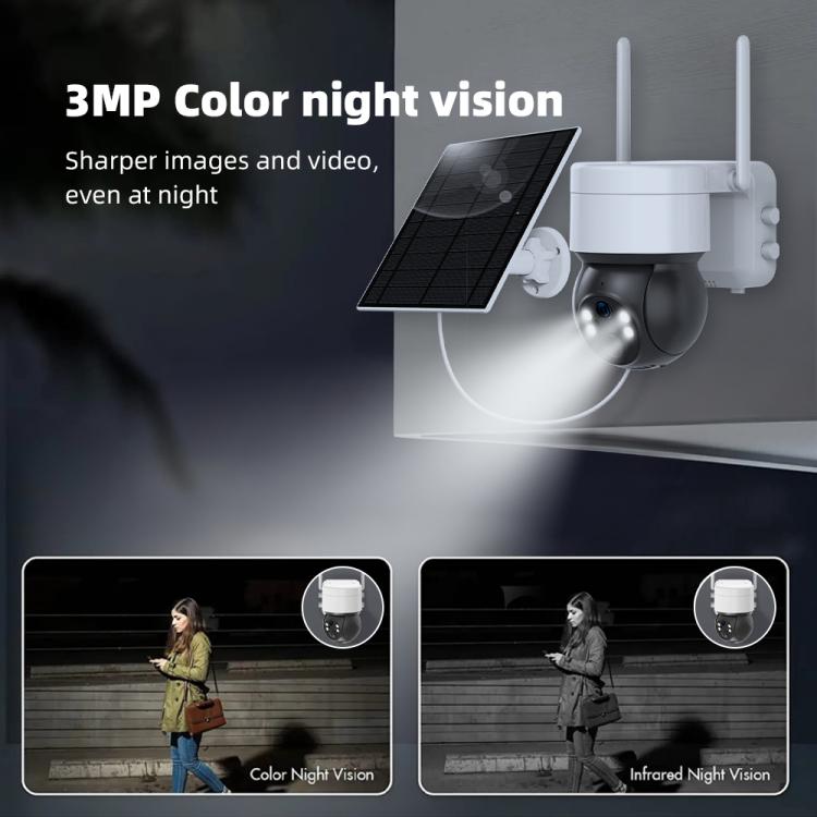 RH-BC10T 4G 3MP Solar-Powered Low-Power Outdoor PTZ Security Camera, RH-BC10T