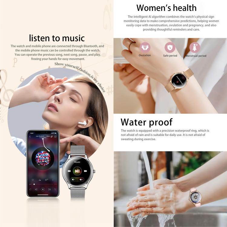 QS36 1.43-inch Smart Watch, Support Heart Rate, Blood Pressure, Blood Oxygen, Female Physiological Cycle