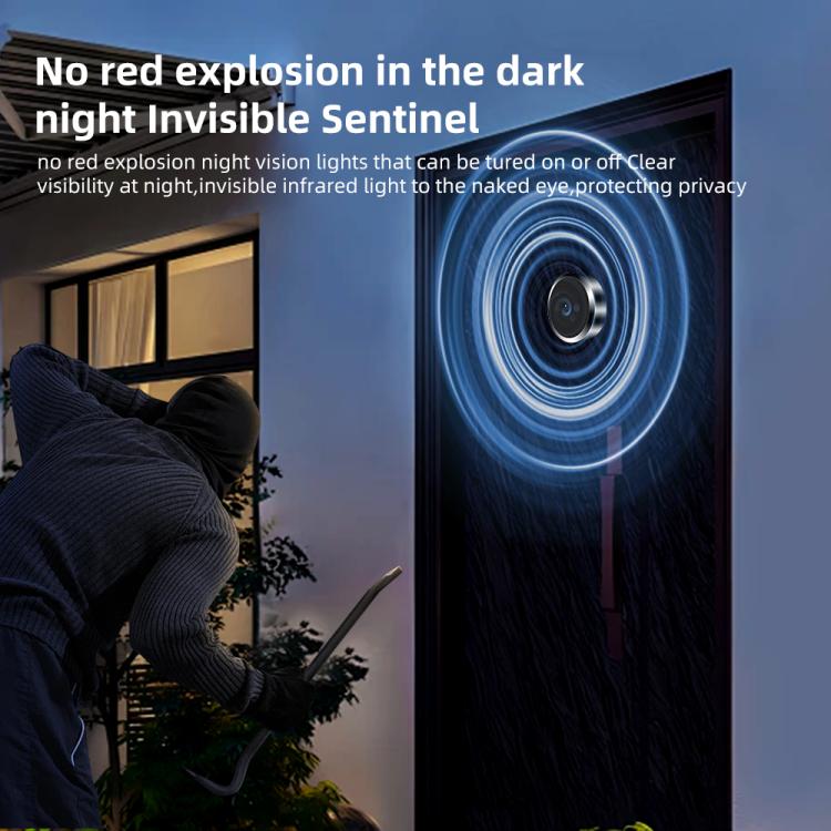 RH-PD9 video doorbell camera with night vision style ring for low-light privacy
