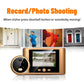 Gold electronic door peephole video system with display screen and wall camera module