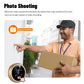 Electronic door peephole video viewer with screen display and round camera unit