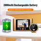 Rechargeable battery electronic door peephole kit with display monitor and camera lens