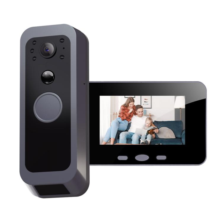 RH-TPD10-W 4 inch IPS Screen Tuya Smart Two-Way Audio Intercom WiFi Video Doorbell