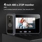 RH-TPD10-W 4 inch IPS Screen Tuya Smart Two-Way Audio Intercom WiFi Video Doorbell