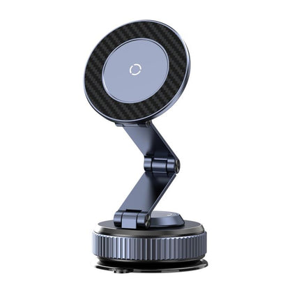Rotating car magnetic phone holder with carbon-fiber disc and stand base