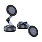 Carbon-fiber rotating car phone holder with magnetic pad and suction-style base