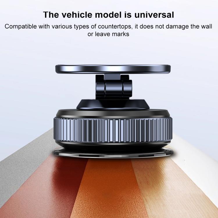 Rotating car phone holder with ridged base and flat top mounting plate