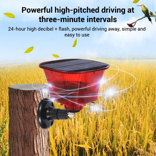Orchard Sound and Light Alarm Solar Powered Animal Repellent