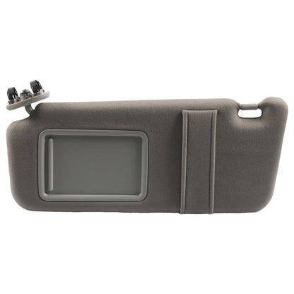Left car sun visor for Toyota Camry, gray with rectangular panel and mounting tabs