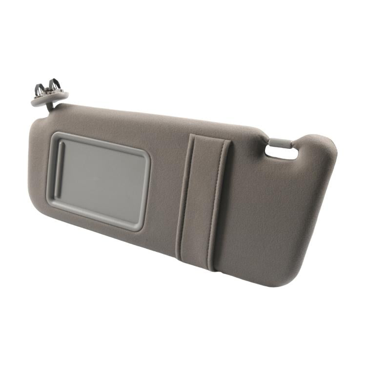 Left car sun visor for Toyota Camry, gray with rectangular panel and center crease