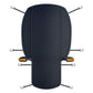 Thick dark textured car cover with multiple securing straps and buckle tabs