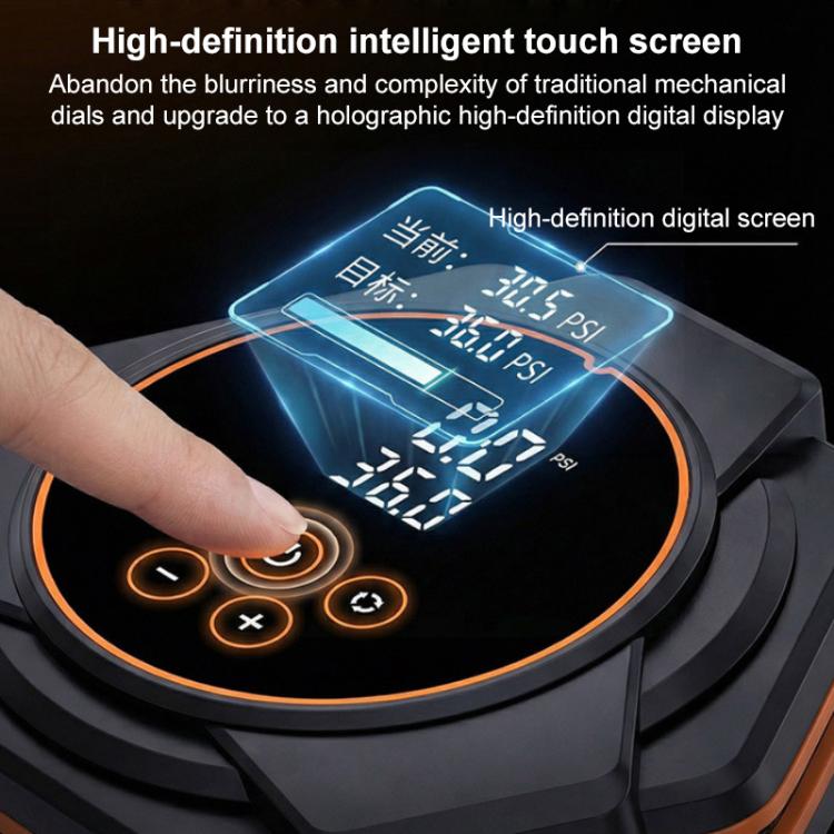 SUITU Car Triangular Air Pump Electric Air Tire Inflator, Button Version, Touch Screen Version