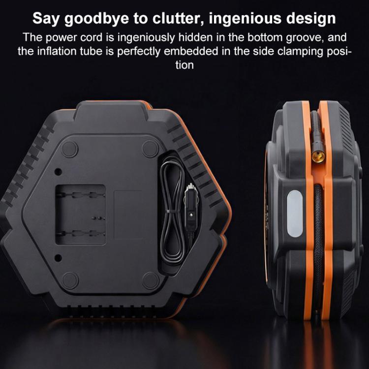 SUITU Car Triangular Air Pump Electric Air Tire Inflator, Button Version, Touch Screen Version