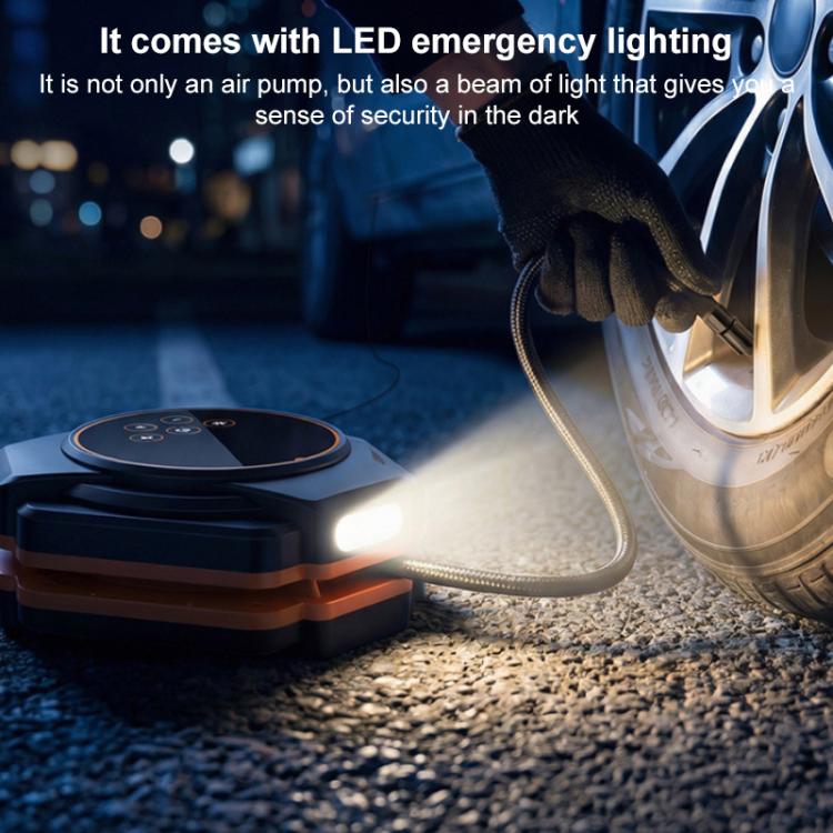 SUITU Car Triangular Air Pump Electric Air Tire Inflator, Button Version, Touch Screen Version