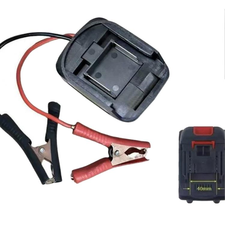 Lithium battery emergency starter power supply with open charging module and jumper cables