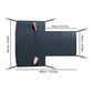 Universal half car cover with orange accent strips and corner strap attachment points.