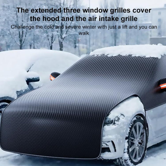 SUITU ST-3964 Universal Car Oxford Fabric Snowproof Sunshade Half Car Cover Protective Cover