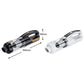Handheld car vacuum cleaner with suction/blower nozzles, black and white