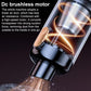 Compact handheld vacuum cleaner showing transparent dust chamber and brushless motor