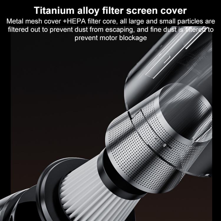 Vacuum cleaner filter housing with perforated metal mesh and HEPA core cover