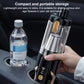 Handheld wireless vacuum cleaner with transparent dust container and onboard controls