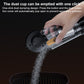 Handheld vacuum cleaner dust cup being emptied with one-click cover