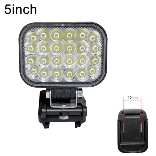 Outdoor Portable Dual USB LED Emergency Work Light, For Makita Battery Slot, 3 inch Square High Beam, 4 inch Square High and Low Beam, 5 inch Square High and Low Beam, 8 inch Square High and Low Beam