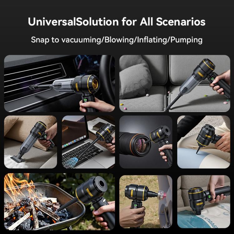 SUITU ST-6704APlus Car Digital Display Blow Suction Combo Vacuum Cleaner, One Touch Dustbin Emptying
