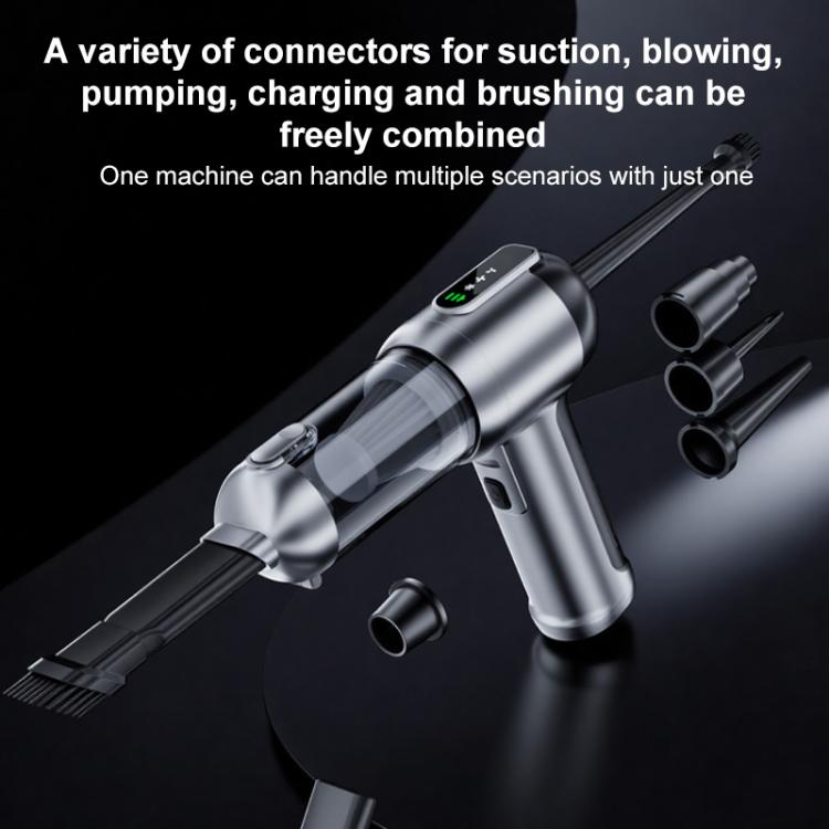 SUITU handheld vacuum cleaner with interchangeable nozzles and charging cable