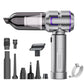 SUITU Handheld Blow Suction Combo Removable Battery Car Vacuum Cleaner, One Touch Dustbin Emptying, Extended Dustbin