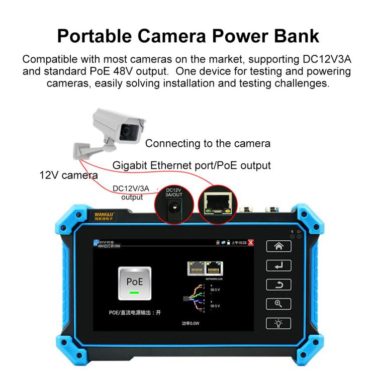 IPC-5200CPlus Network Engineering Treasure Simulated Coaxial SDI Integrated Video Surveillance Tester, US Plug, EU Plug, UK Plug, AU Plug