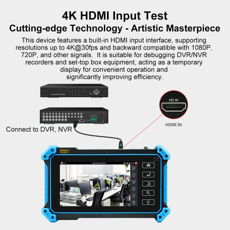 IPC-5200CPlus Network Engineering Treasure Simulated Coaxial SDI Integrated Video Surveillance Tester, US Plug, EU Plug, UK Plug, AU Plug