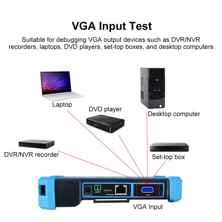 IPC-5200CPlus Network Engineering Treasure Simulated Coaxial SDI Integrated Video Surveillance Tester, US Plug, EU Plug, UK Plug, AU Plug
