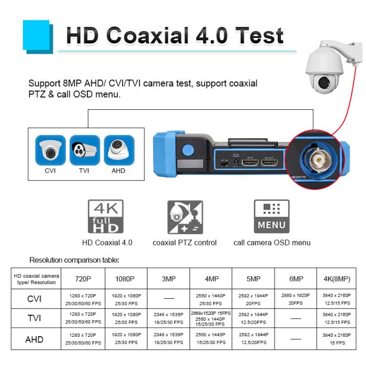 HD-3100Pro Engineering Treasure 5 in 1 Coaxial Video Surveillance Tester, US Plug, EU Plug, UK Plug