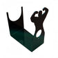 Black acrylic wine rack display stand with curved bottle rests and woman silhouette