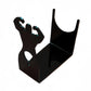Black acrylic desktop wine rack with bottle holders and raised woman silhouette