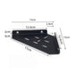 Triangular wall-mounted acrylic shelf with mounting holes and front open tray design